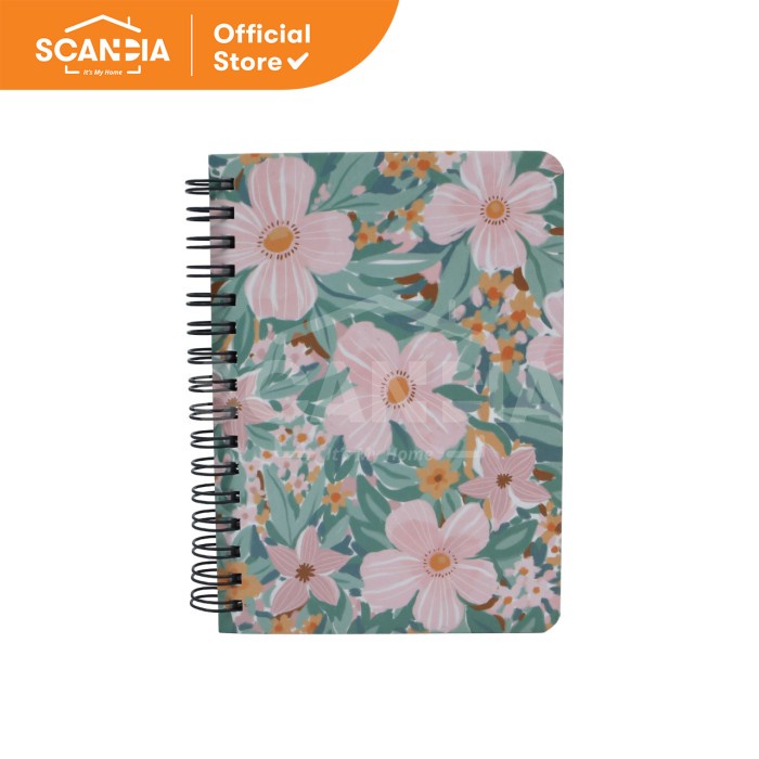 

SCANDIA Buku Tulis Notebook Spiral Floral A6 Pink (SP0411)