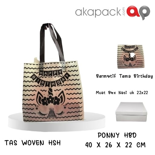 

(12pcs) Tas Woven HSH / Tas Ulang Tahun | Tas Birthday |Tas Berkat Ulang Tahun 40x26x22