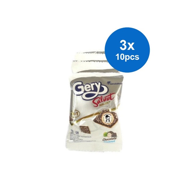 

Gery Saluut Malkist Coklat T.Klapa 18gr x 10 (3 pcs)