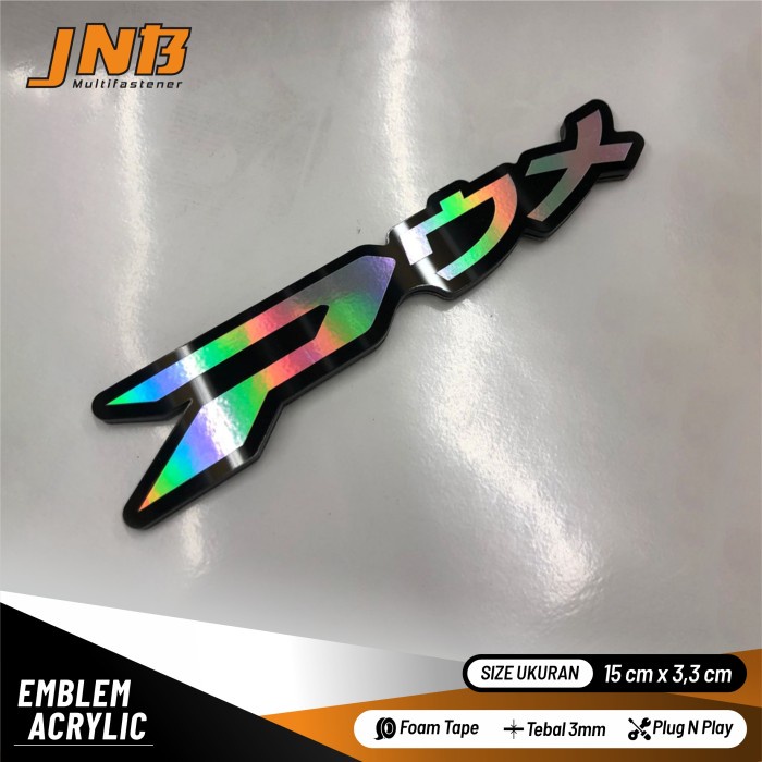 Emblem Acrylic PCX Jepang Kanji Japan Logo Timbul 3D
