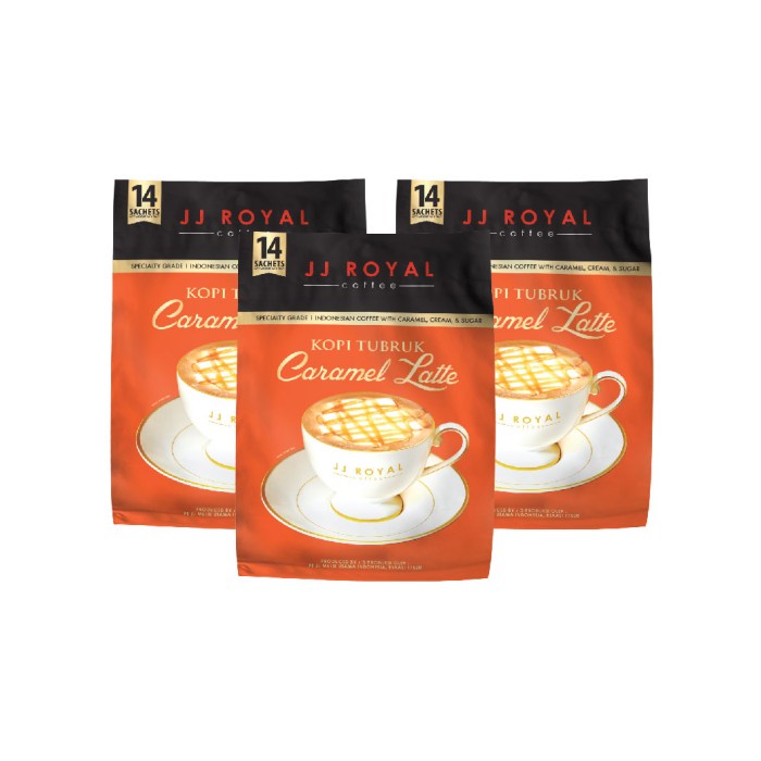 

Bundling 3 Coffee JJ Royal Kopi Tubruk Caramel Latte Bulk Bag