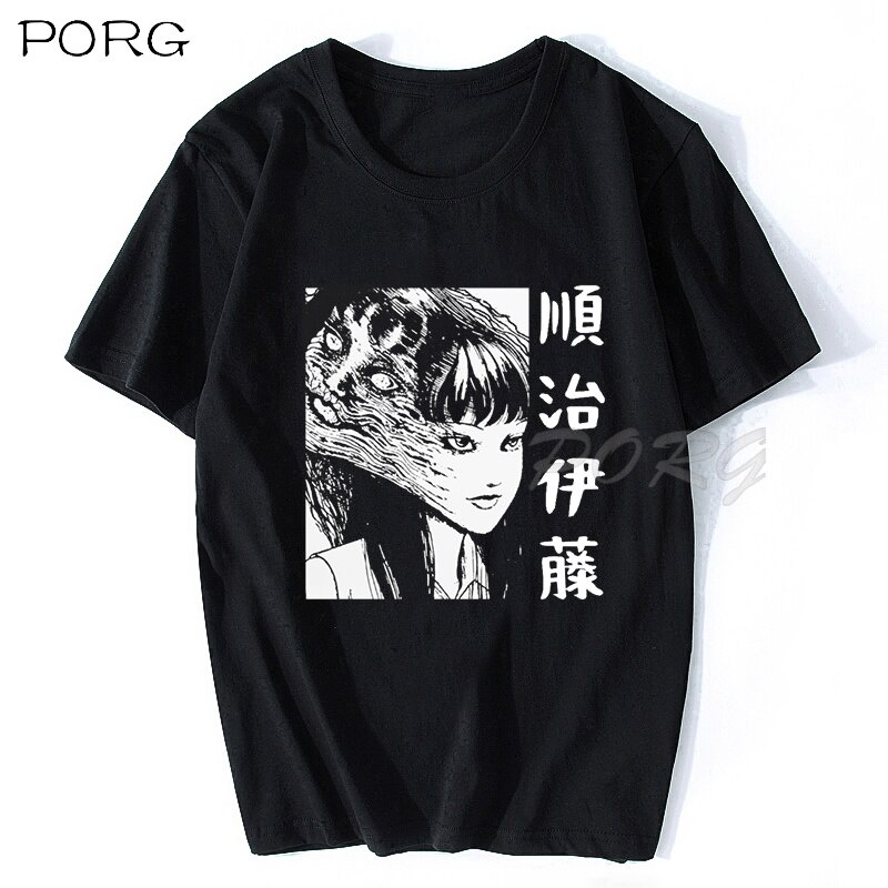 Kaos Junji Ito Tomie Kaos Anime Horor Klasik