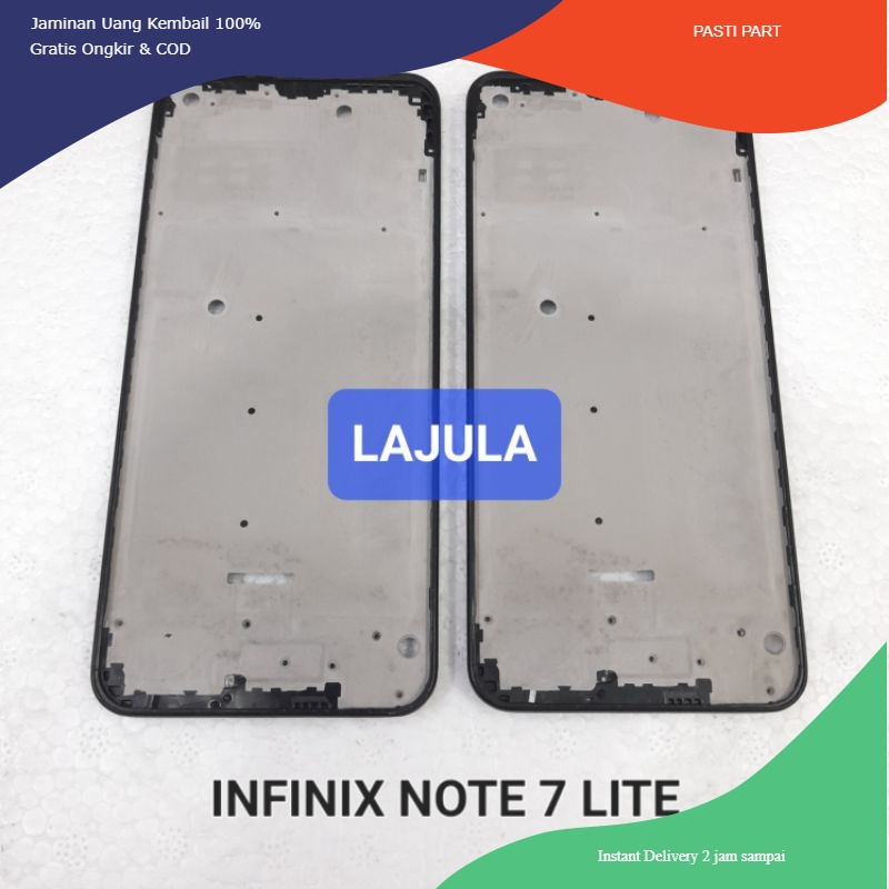 frame lcd tatakan lcd tulang tengah infinix note 7 lite original