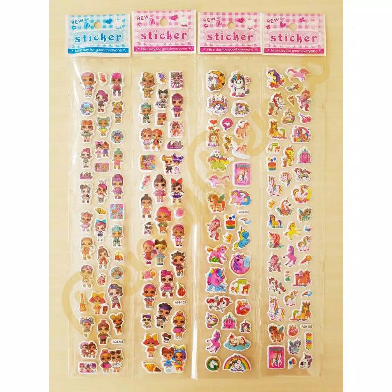 

Mainan Anak Stiker 3D Timbul Pilih Karakter Panjang 35x6 Ready