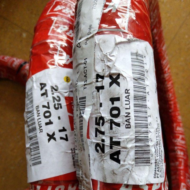 PAKET SEPASANG BAN ASPIRA AT701X 225 250 275 RING 17 TT TUBETIPE AT 701 X BAN LUAR DEPAN BELAKANG MO