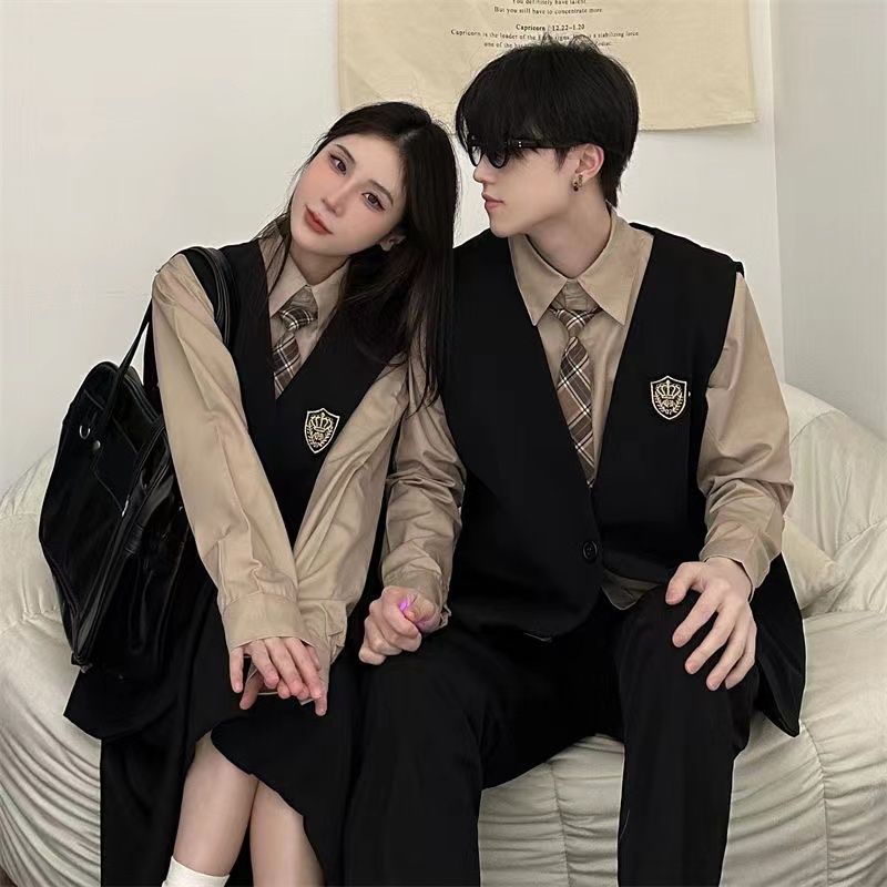 Korean version of graduation class uniform, long skirt set, Japanese college style, junior high scho