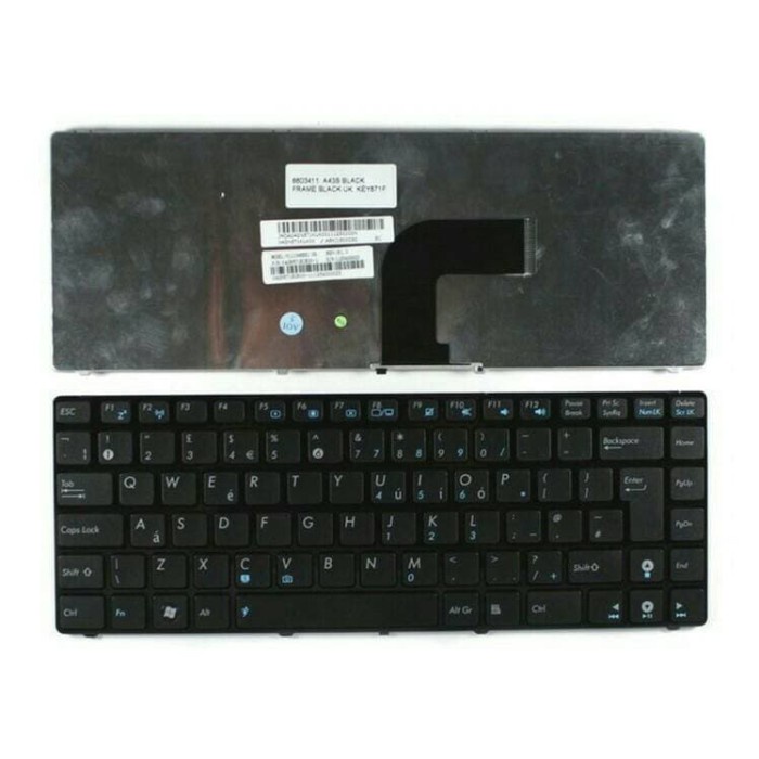 keyboard Asus K43SA A43S A43SJ A43SA K43SJ K43S fleksibel bengkok