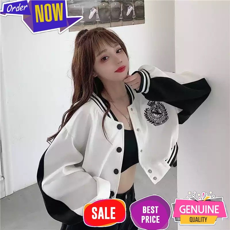 Varsity Crop Vintage Jaket Baseball