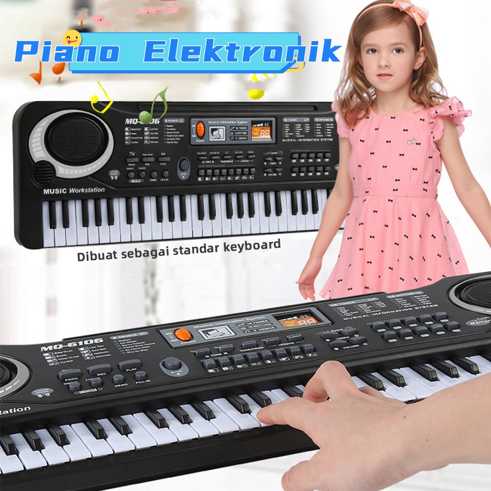 Tatajoy Piano Elektronik Keyboard Piano Anak Mainan elektronik Edukasi Alat Musik Anak nyanyi Mic piano dewasa pemula murah