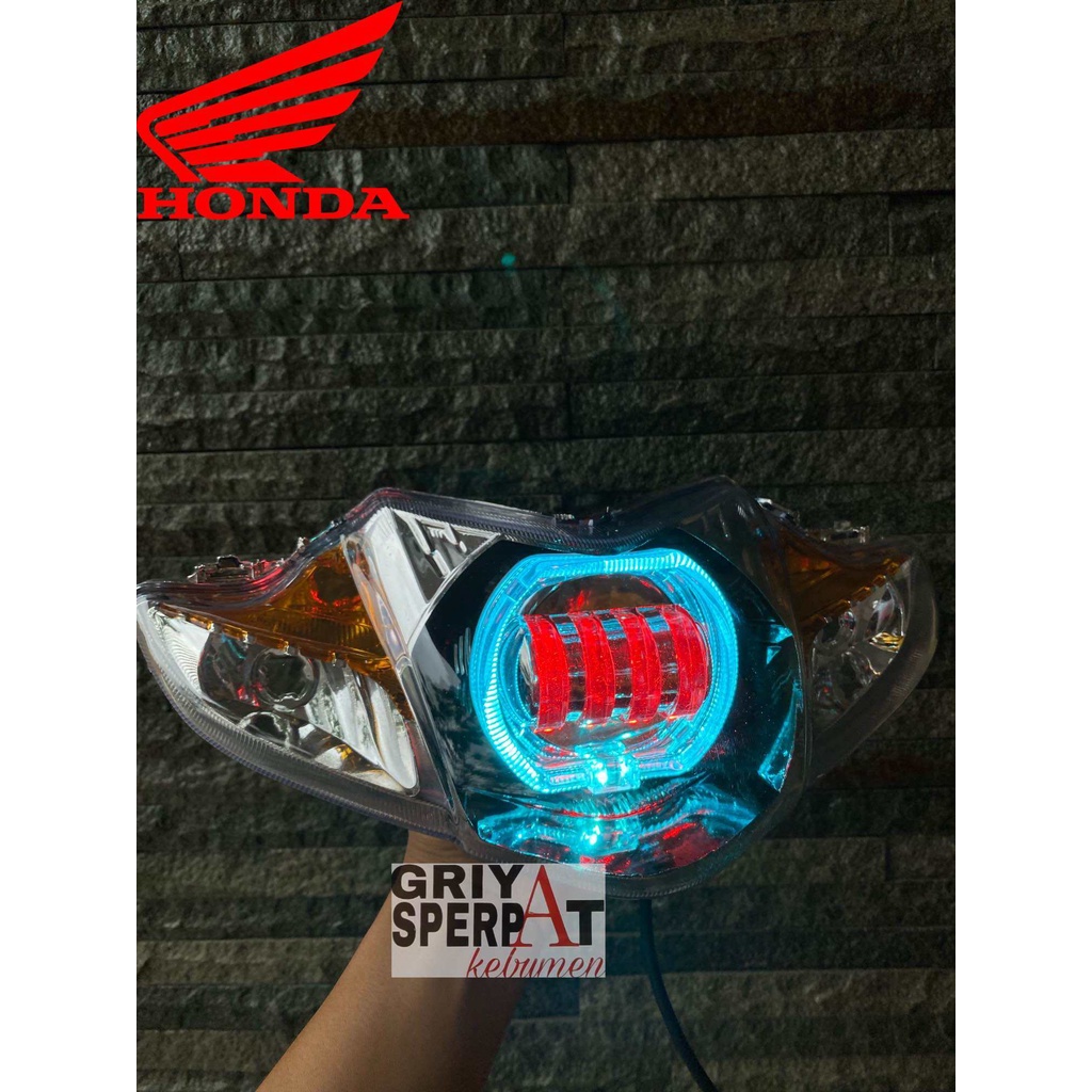 LAMPU DEPAN HONDA REVO ABSOLUTE BILED BILLED PROJIE LED