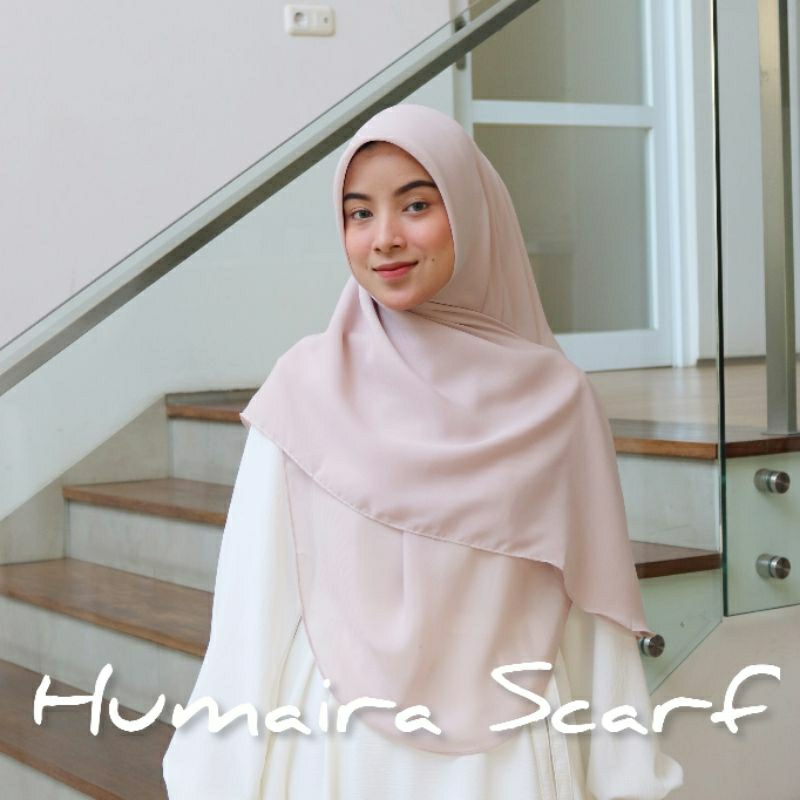 Humaira Scarf Etalase 1 (Hijab Segiempat Oval Ala Malay/Bela Square/Pollycotton Premium) - Original 