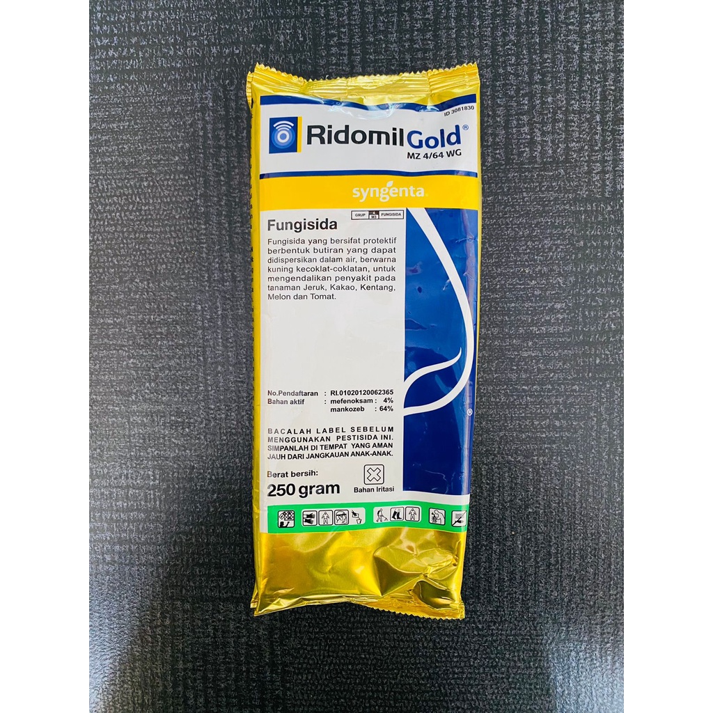Fungisida RIDOMIL GOLD MZ 4/64WG isi 250gr  bahan aktif Mankozeb  64% dari SYNGENTA