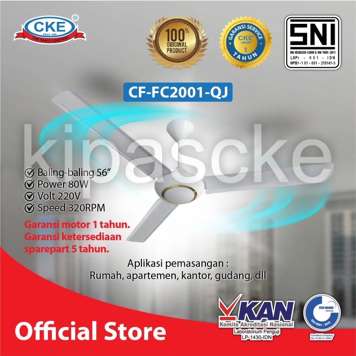 Ceiling Fan CKE 56 Inch Kipas Angin Gantung Plafon Rumah Sejuk Dingin 56"