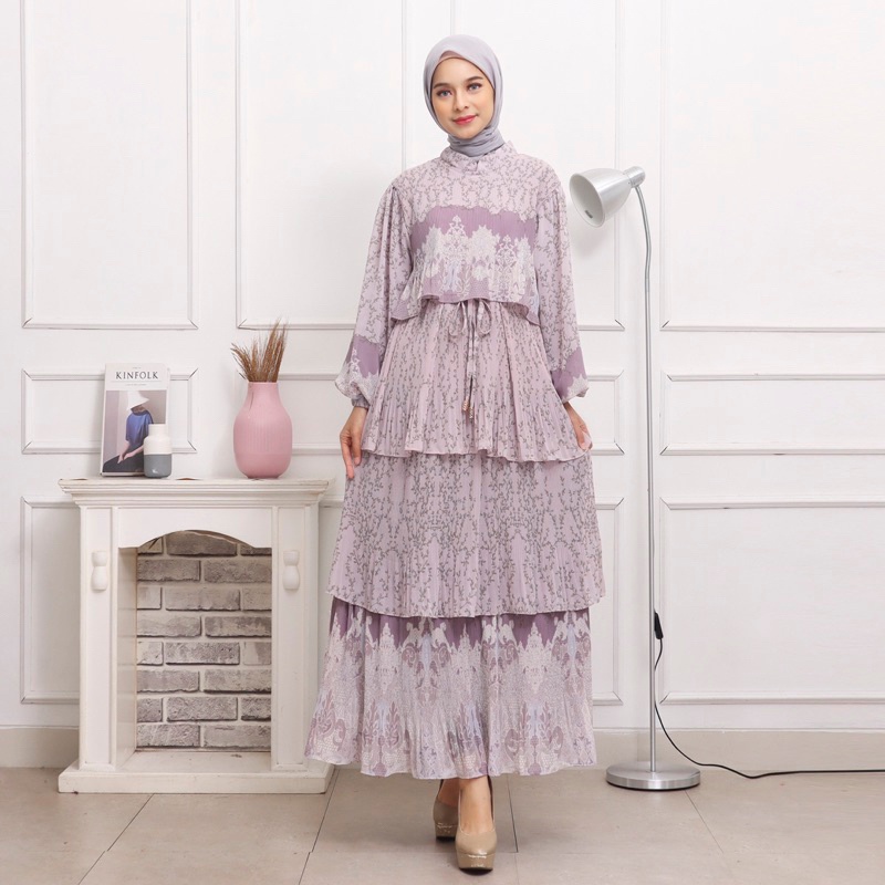 (COD) ANJANI DRESS CERUTI PLISKET PREMIUM | GAMIS VIRAL | GAMIS WANITA KEKINIAN | GAMIS TERBARU