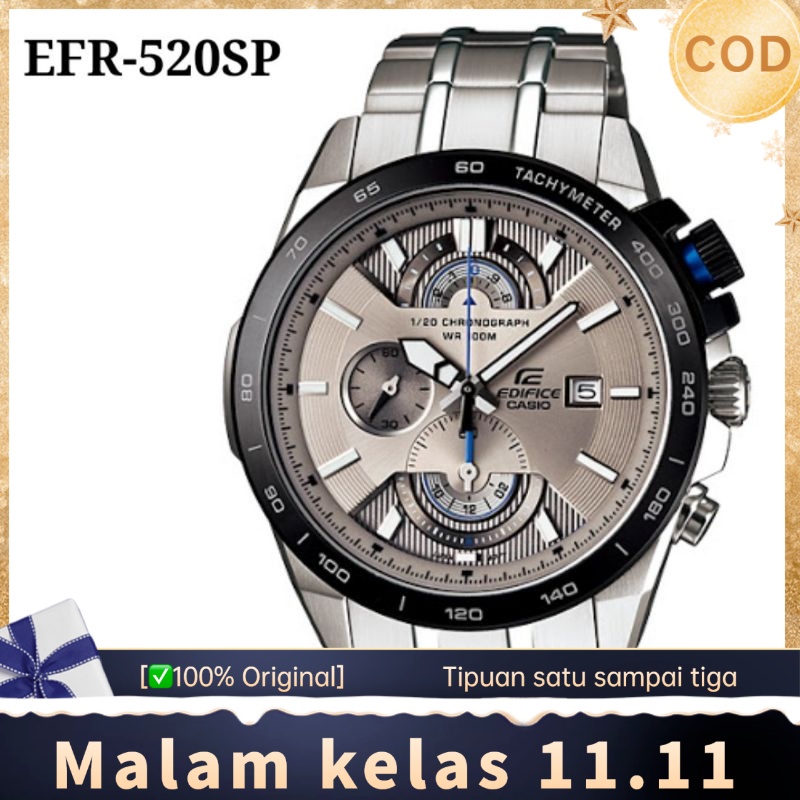 (COD) Jam tangan pria Casio edifice EF 520 ori BM + Box set