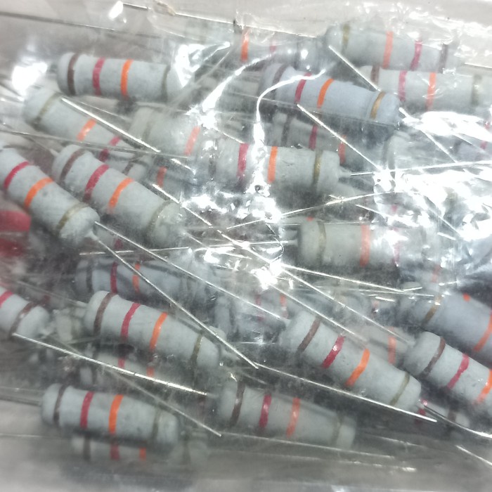 resistor R carbon film 12K 12 K 2watt 2 w watt WAT 2WAT ohm 5% 2w