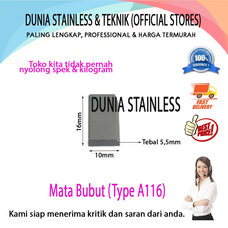 Mata Bubut A116 alat alat teknik bengkel besi stainless steel