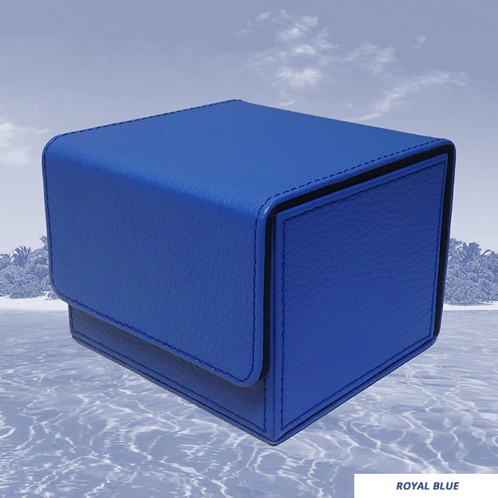 Deck Box  100+ Cards MTG Pokemon YuGiOh Vanguard Side Loader - Royal Blue