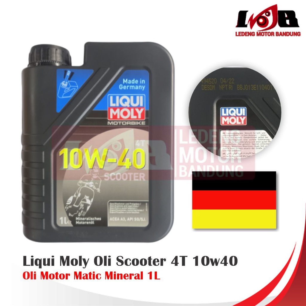 Liqui Moly Scooter 10W40 Motorbike Oli Motor Matic 1L Original Germany