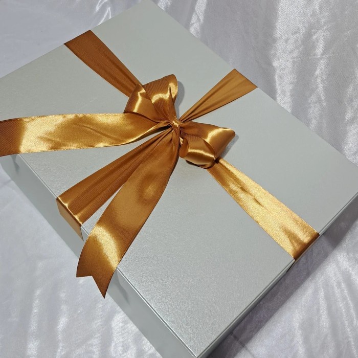 

Gift box kotak kado + 35x25x15 cm + Berpita - Silver