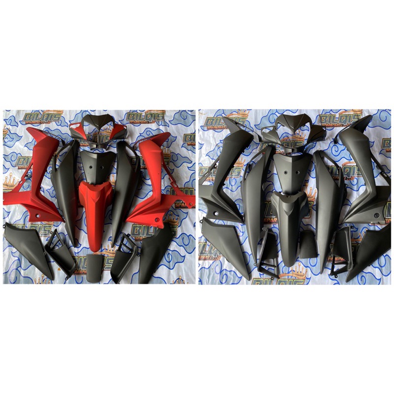 

MURAH cover full body halus supra x125 R / batman karburator merah doff
