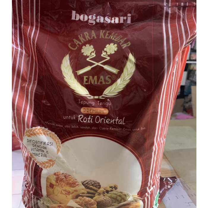 

[Big Sale] Bogasari Cakra kembar Roti Oriental 5 kg bag / Cakra kembar emas tepun