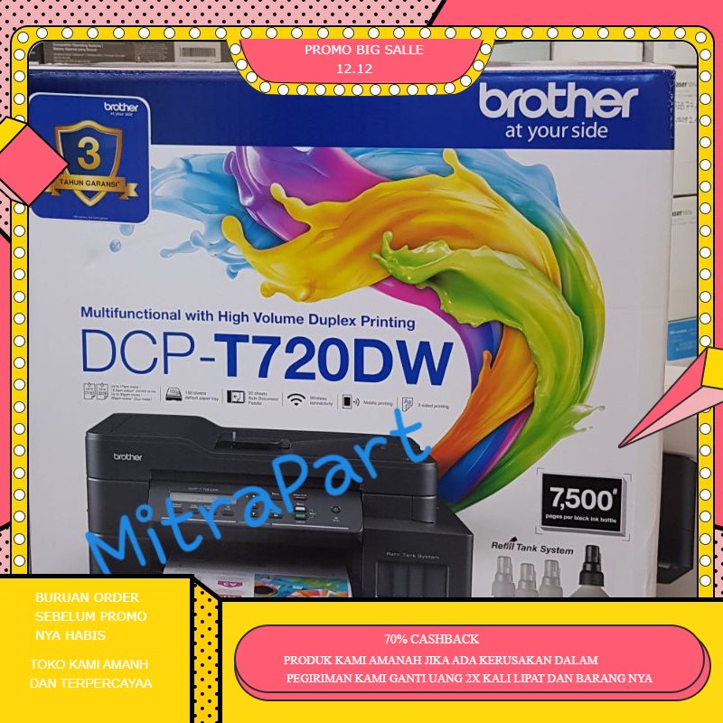 Printer Brother DCP-T720DW - Scan Copy F4/ Legal Print, Scan, Copy, Wifi, ADF