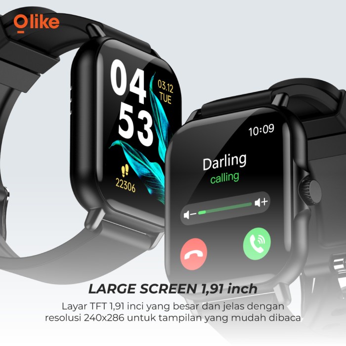 OLIKE SMARTWATCH BLUETOOTH CALL TOUCH WATERPROOF FITNESS TRACKER S18 -  Spesial