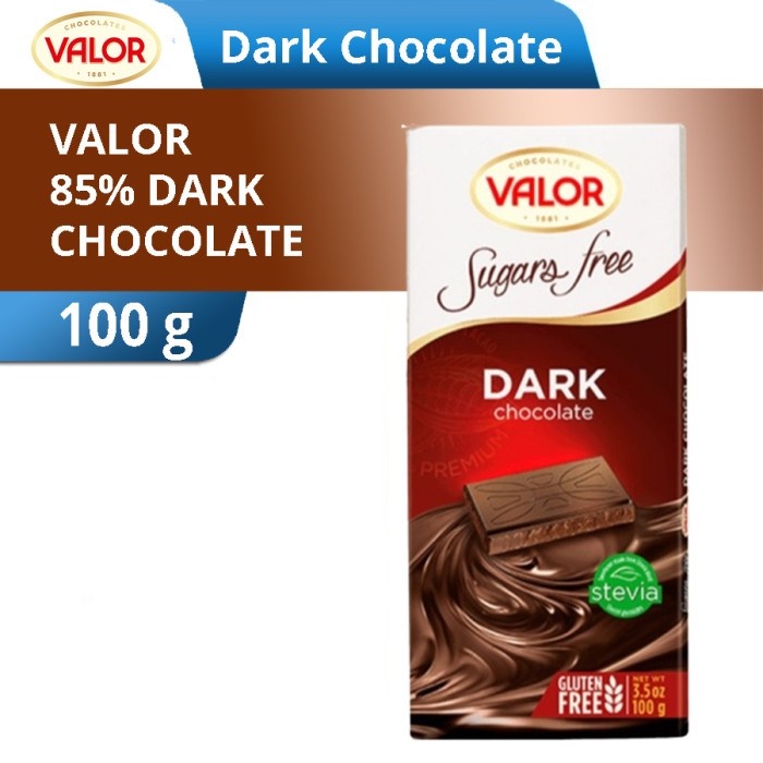 

Valor 85% Dark Chocolate Sugar Free 100 gr