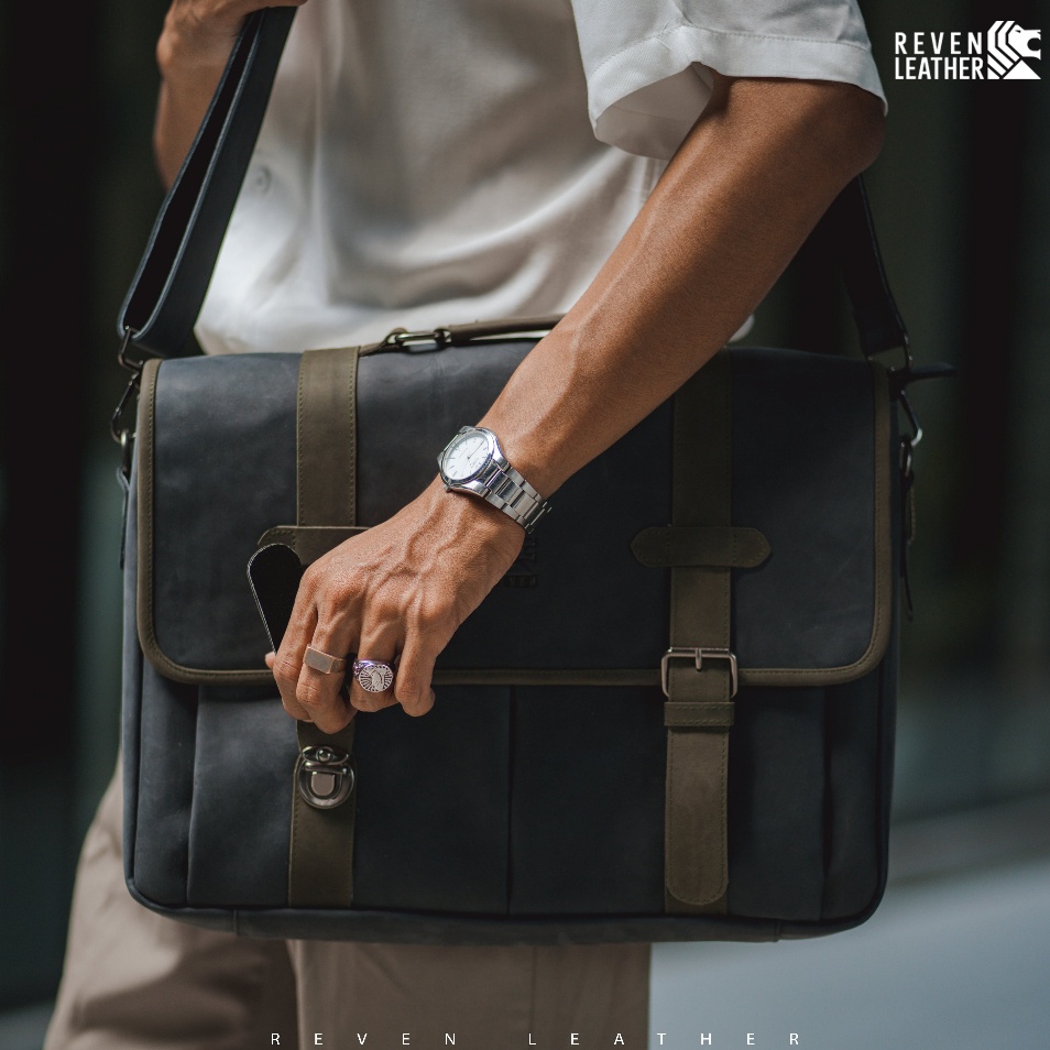 [DISKON] Tas Laptop Kulit | Selempang Pria Asli | Messenger Bag | Tas Kerja Pria | Kulit Premium | A