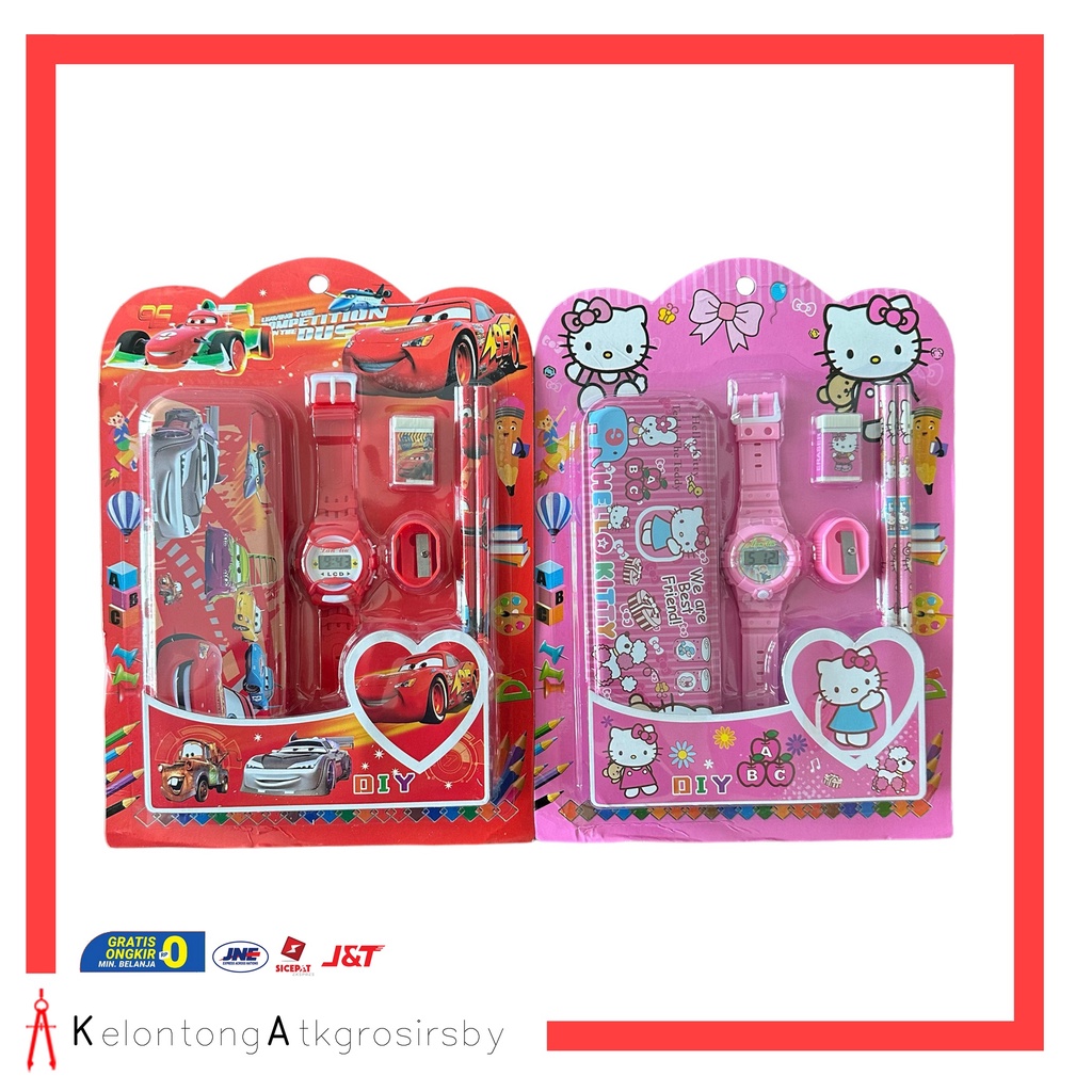 

Paket Alat Tulis / Study Set Karakter 5 in 1