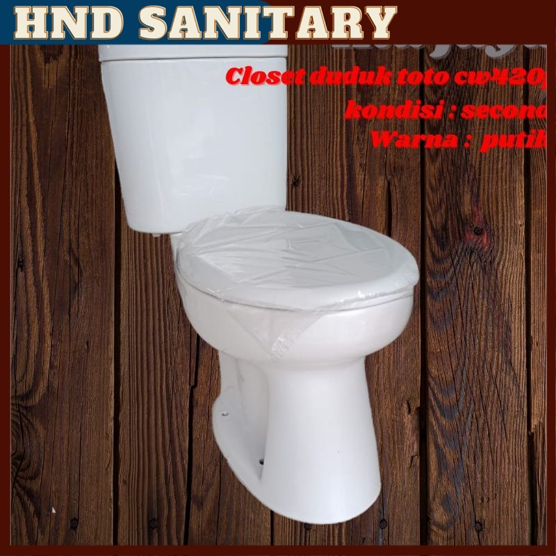HNDsanitary  closet closed klosed kloset toilet wc duduk bekas toto cw-420j pencetan tombol atasjara