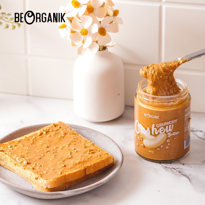 

BEST SELLER- Beorganik Roasted Cashew Butter / Selai Kacang Mede 260Gr - ORIGINAL CRUNCH