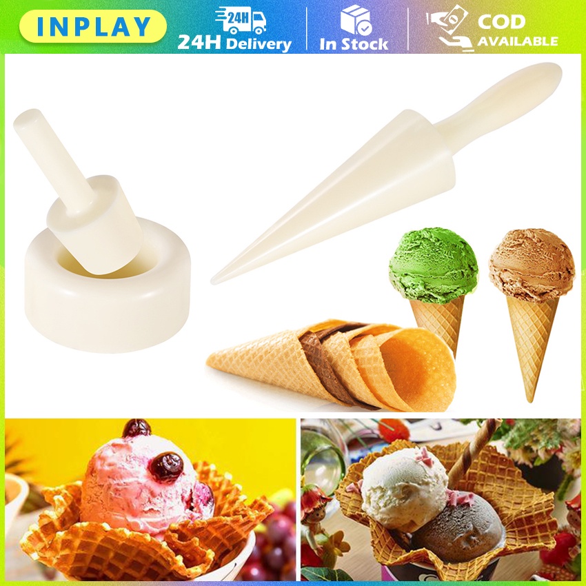 3Pcs/Set Cetakan Kerucut Es Krim / Cetakan Kayu Kerucut Es Krim Cone / Cetakan Pembentuk Renyah