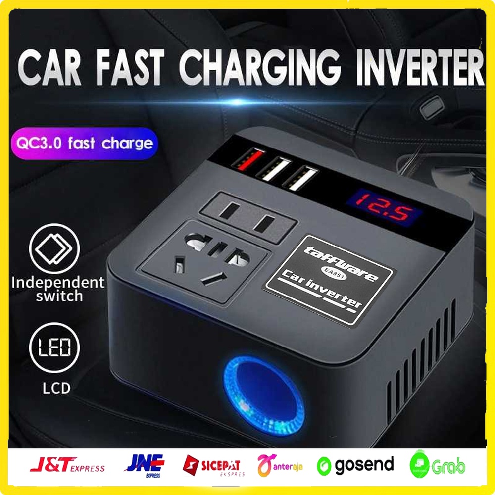 Taffware Car Power Inverter Konverter USB Charging 12/24V