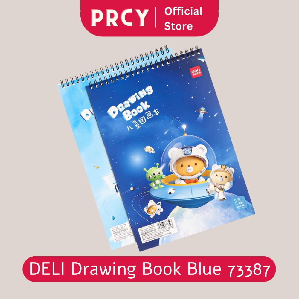 

Perlengkapan Menggambar Deli Drawing Book (ASST) 73387 Blue Buku Gambar Anak Cowo