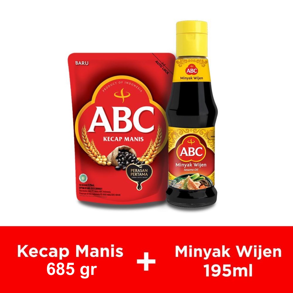 

ABC Kecap Manis 685 gr & Minyak Wijen 195 gr