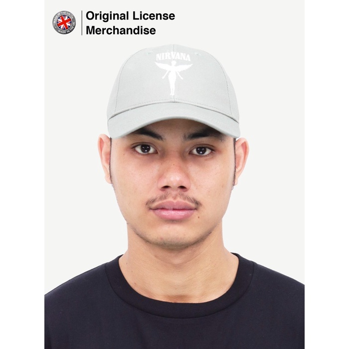 Topi Baseball Bordir Hat Cap Import Pria Band NIRVANA Ori Angelic Mono