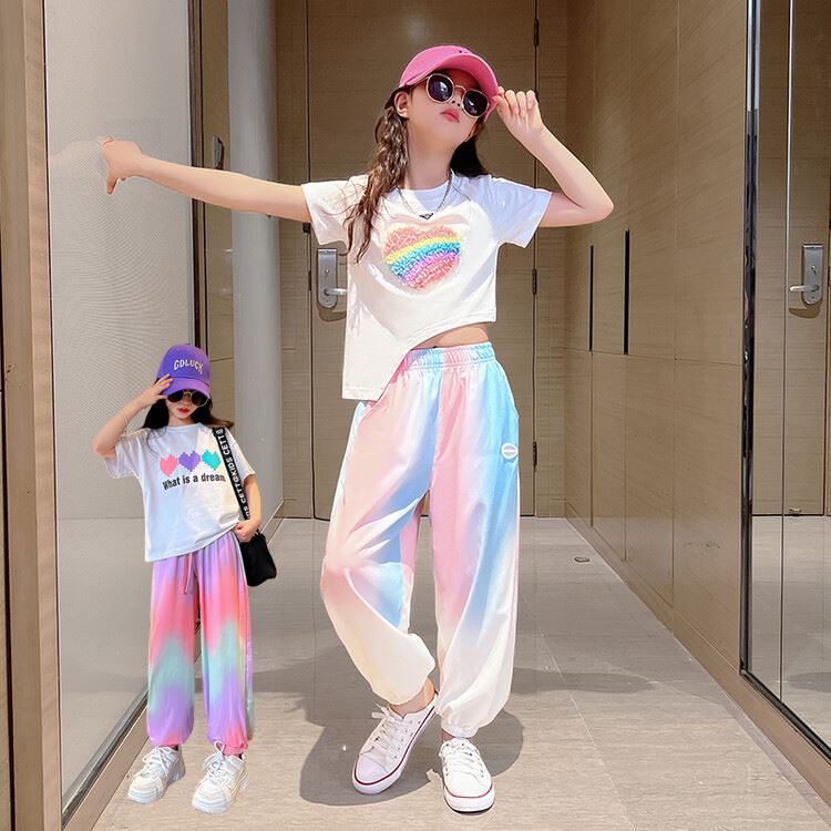 Girl's ice silk mosquito repellent pants set