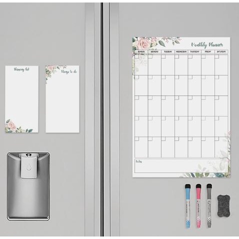 

PAPAN TULIS KULKAS MAGNET White Board Magnetic Meal Planner Memo Notes - R 14x25 cm