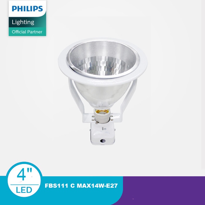 PHILIPS Kap Lampu FBS111 C MAX14W E27 New Extra 4"