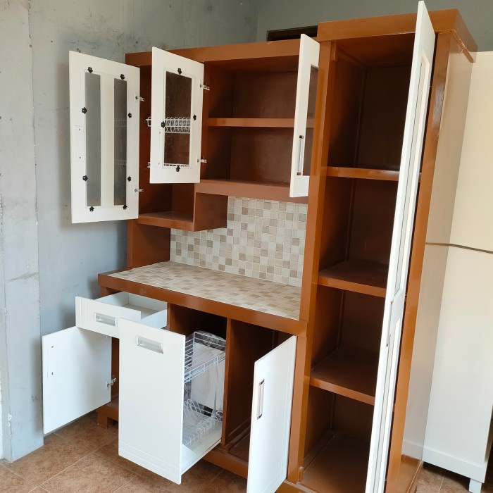 Lemari Sayur / Kitchen Set / Rak Piring / Lemari Dapur 4 Pintu