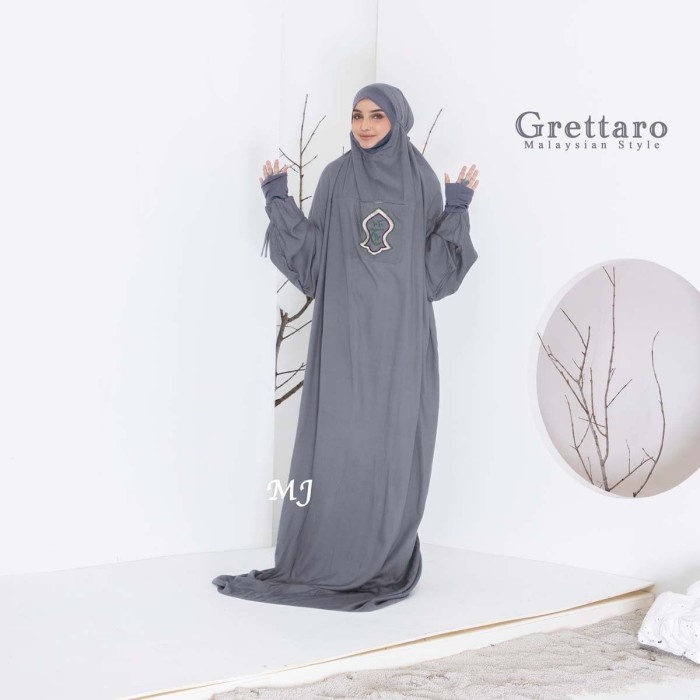 MUKENAH TERUSAN TEROMPAH MANSET YAMAN HADRAMAUT - green