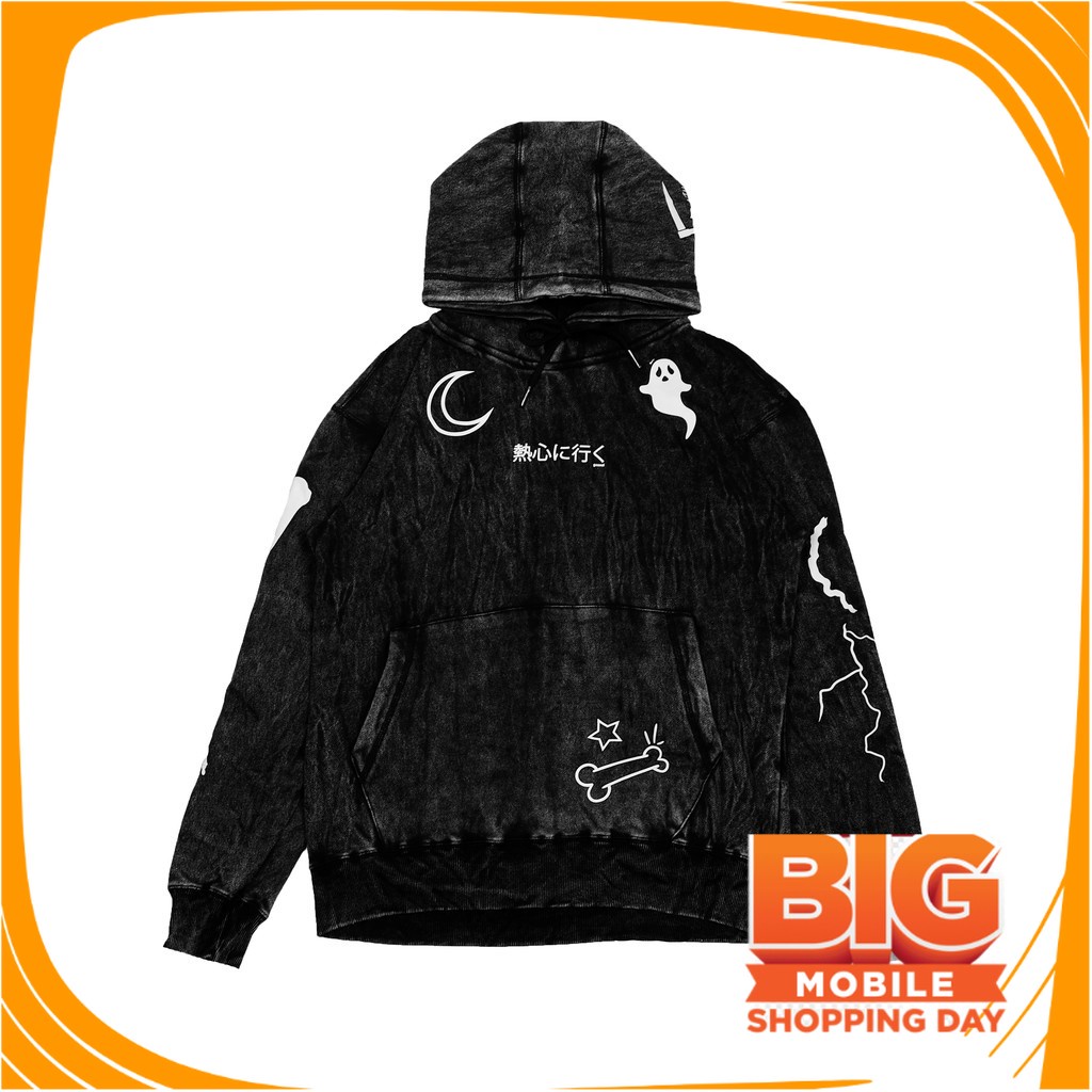 HOODIE CASUAL UNISEX POLOS MOTIF/ Gozeal | Hoodie | Washed Ghost