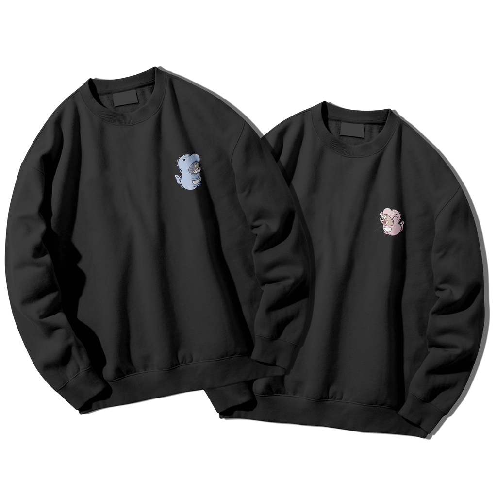 Crewneck Sweatshirt Couple Tom and Jerry 1 sweater premium Sweater polos unisex pria dan wanita size
