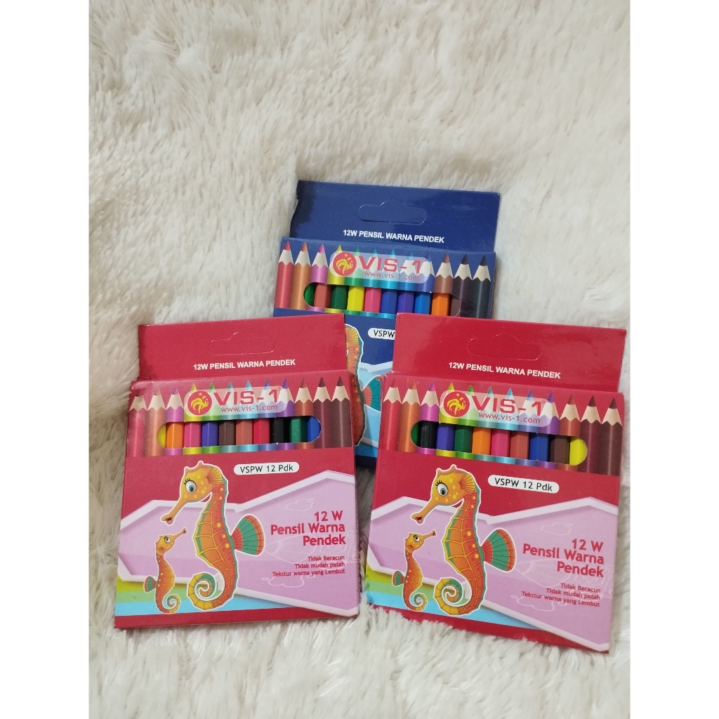 

Vis-1 Pensil Warna Pendek 12 Warna - VSPW12PDK / VS0059