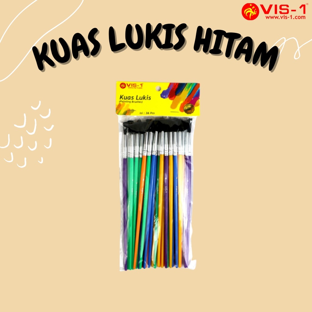 

Kuas / Brushes Paint Hitam Vis-1 Isi 36