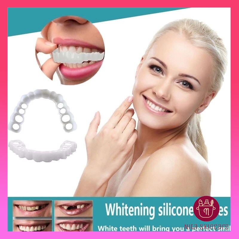 [COD] Gigi Palsu Instan Atas Bawah Penutup Ompong Lepas Pasang Snap on Smile