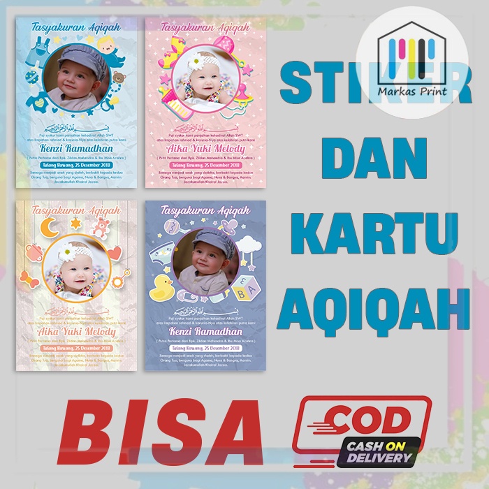 

STICKER AQIQAH /KARTU AQIQAH/ STIKER KARTU AQIQAH / STICKER AQIQAH NASI BOX