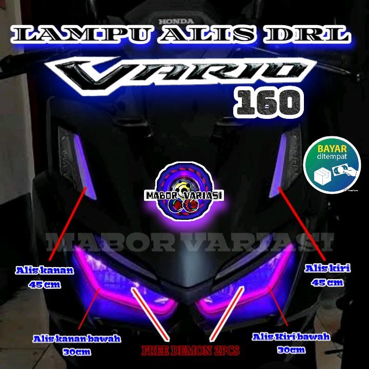 PAKET LENGKAP LAMPU ALIS ALL NEW VARIO 160 2022 2023 BONUS LED DEVIL EYES LAMPU LIS VARIO 160